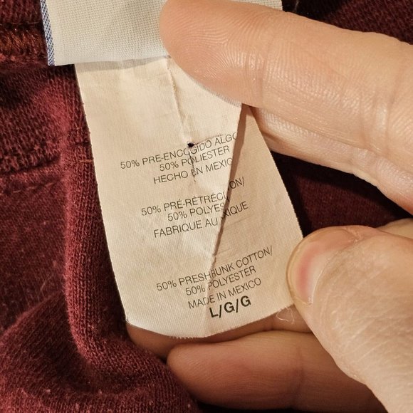 Vintage 90s Maine Large Embroidered‎ Crewneck Sweatshirt Maroon Lighthouse Beach - Picture 5 of 10